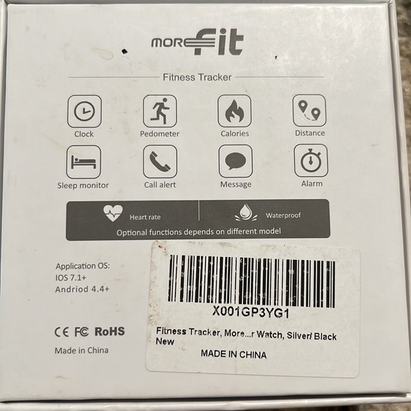 Morefit smart HRM bracelet Blue with extra band - Picture 5 of 6